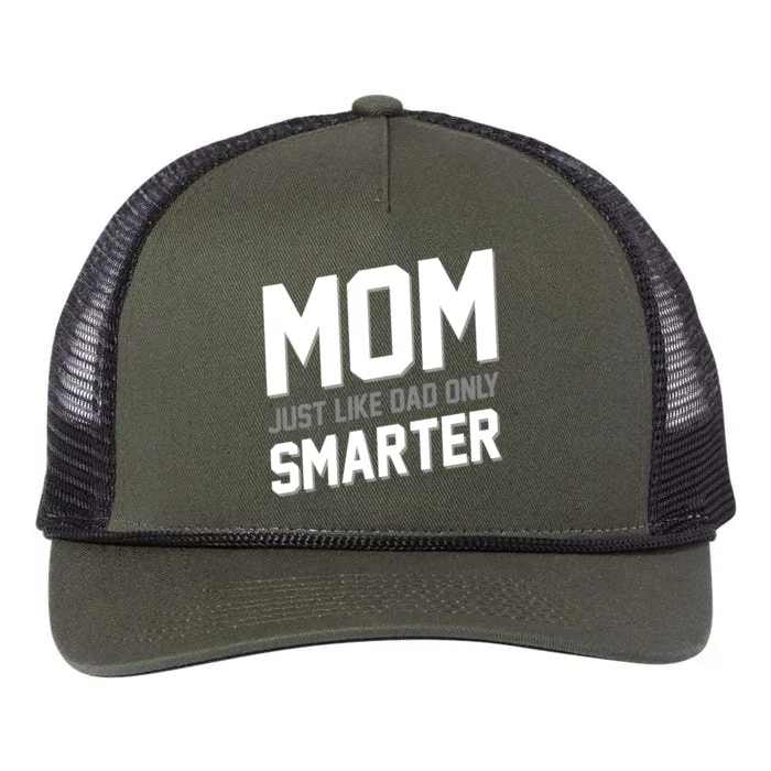 Funny Mom Just Like Dad Only Smarter Retro Rope Trucker Hat Cap