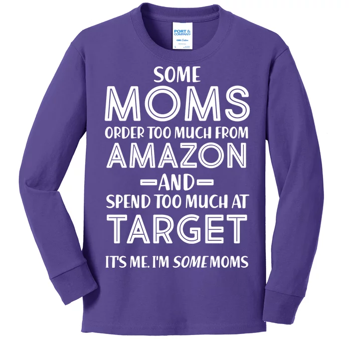 Funny Moms Shopping Problems Kids Long Sleeve Shirt