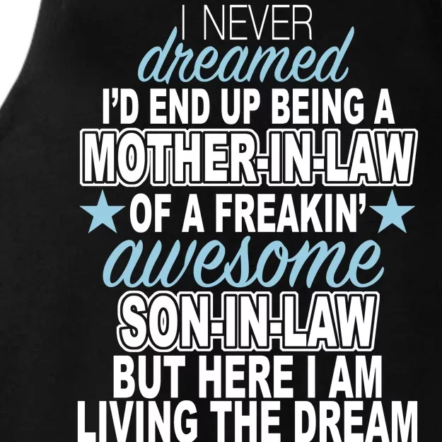 Funny Mother In law Awesome Son In Law Ladies Tri-Blend Wicking Tank