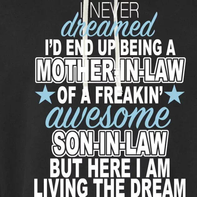 Funny Mother In law Awesome Son In Law Garment-Dyed Fleece Hoodie