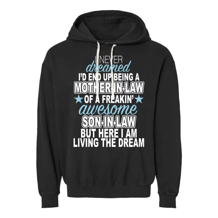 Funny Mother In law Awesome Son In Law Garment-Dyed Fleece Hoodie