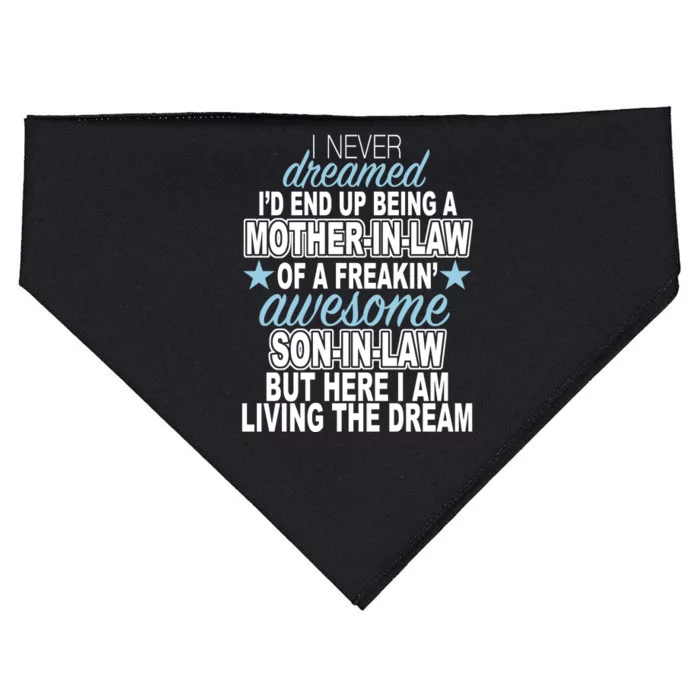 Funny Mother In law Awesome Son In Law USA-Made Doggie Bandana