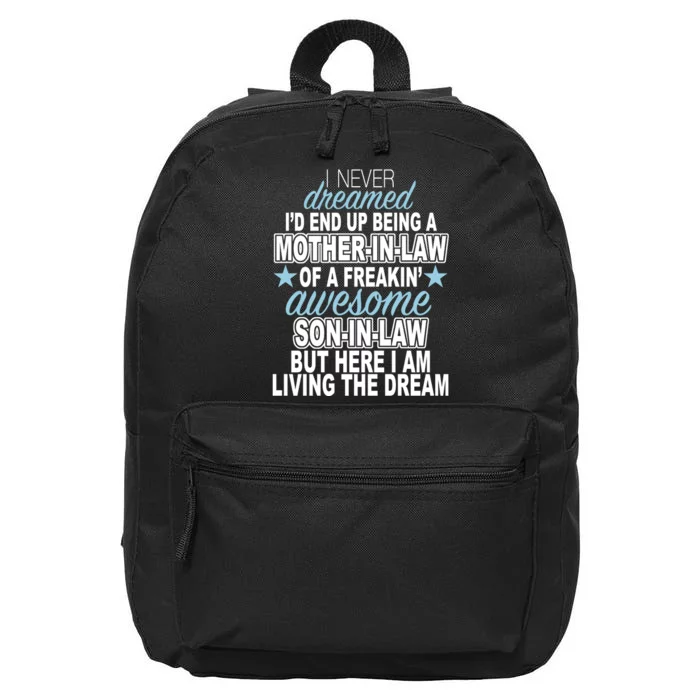 Funny Mother In law Awesome Son In Law 16 in Basic Backpack