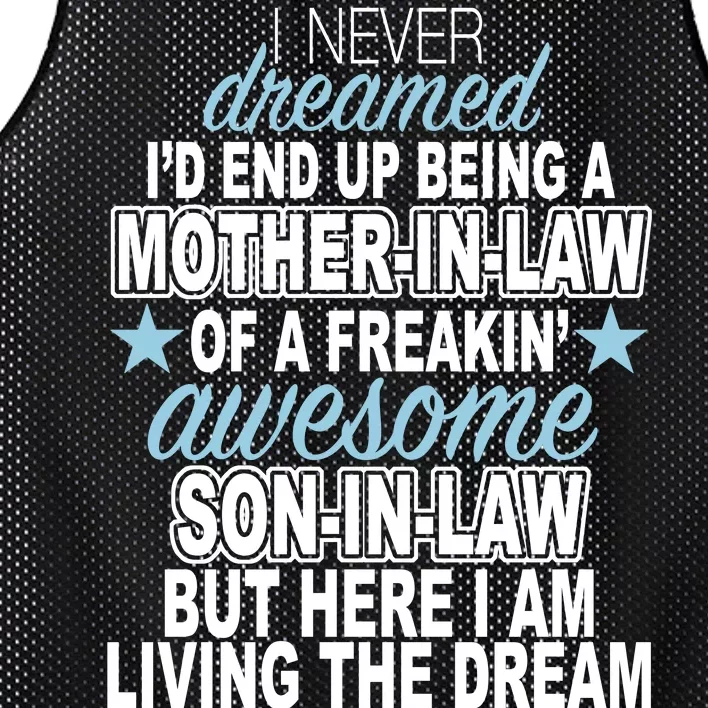 Funny Mother In law Awesome Son In Law Mesh Reversible Basketball Jersey Tank