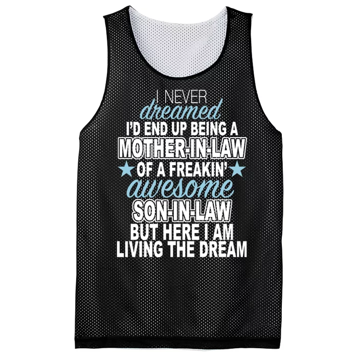 Funny Mother In law Awesome Son In Law Mesh Reversible Basketball Jersey Tank