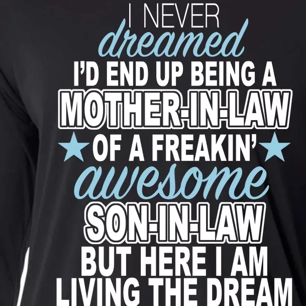 Funny Mother In law Awesome Son In Law Cooling Performance Long Sleeve Crew