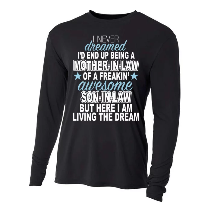 Funny Mother In law Awesome Son In Law Cooling Performance Long Sleeve Crew