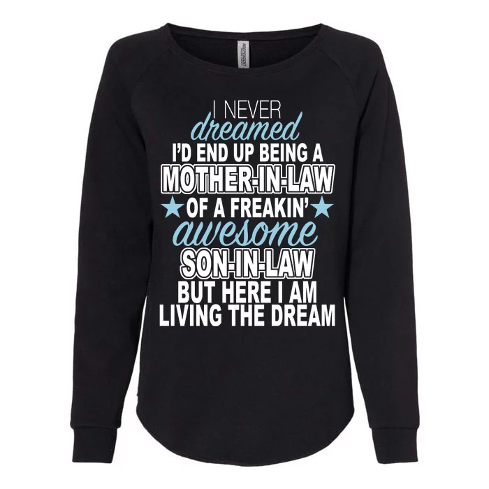 Funny Mother In law Awesome Son In Law Womens California Wash Sweatshirt