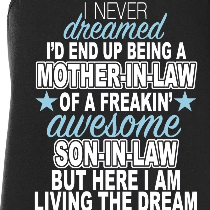 Funny Mother In law Awesome Son In Law Women's Racerback Tank