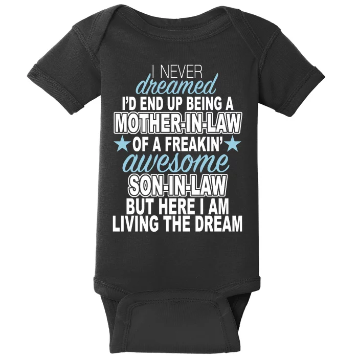 Funny Mother In law Awesome Son In Law Baby Bodysuit