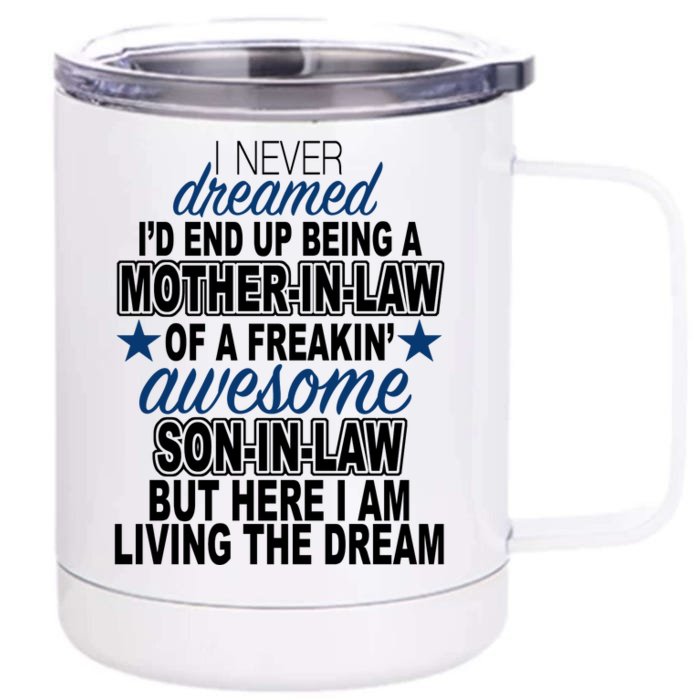 Funny Mother In law Awesome Son In Law Front & Back 12oz Stainless Steel Tumbler Cup