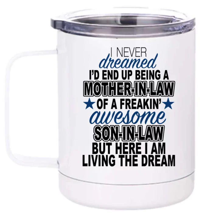 Funny Mother In law Awesome Son In Law Front & Back 12oz Stainless Steel Tumbler Cup