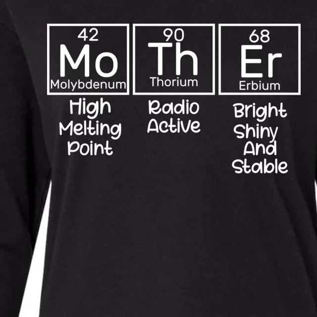 Funny Mother Periodic Table Womens Cotton Relaxed Long Sleeve T-Shirt