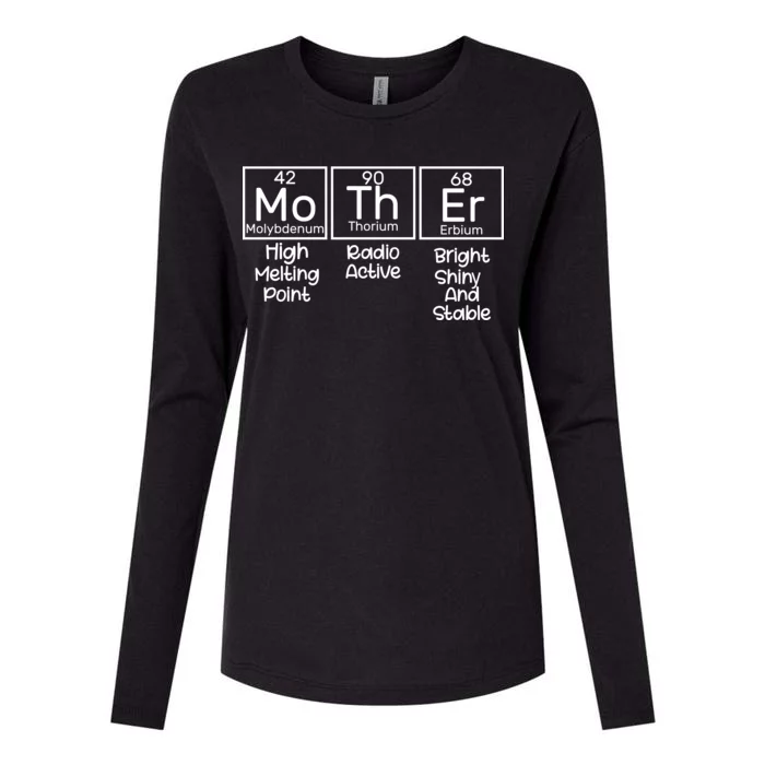 Funny Mother Periodic Table Womens Cotton Relaxed Long Sleeve T-Shirt