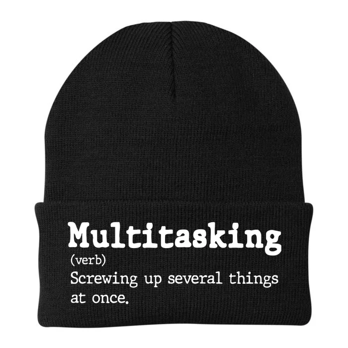 Funny Multitasking Definition Knit Cap Winter Beanie