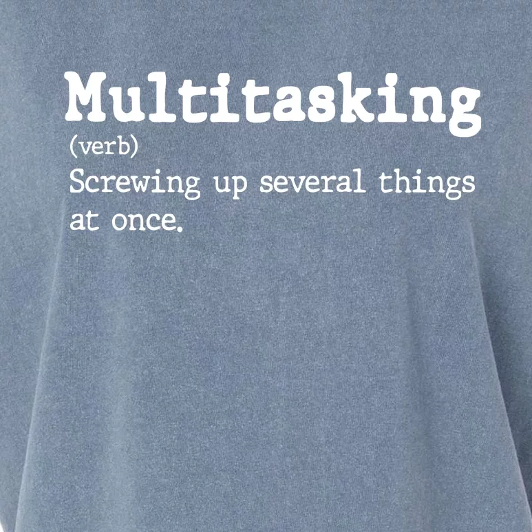 Funny Multitasking Definition Garment-Dyed Women's Muscle Tee