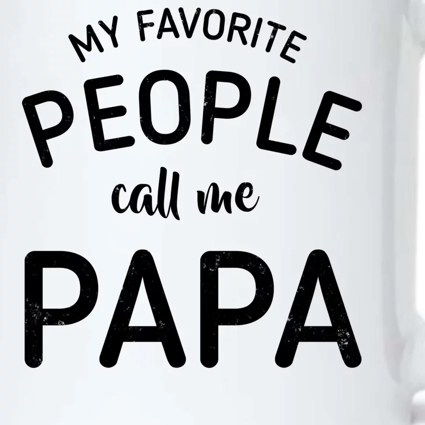 Funny My Favorite People Call Me Papa Black Color Changing Mug