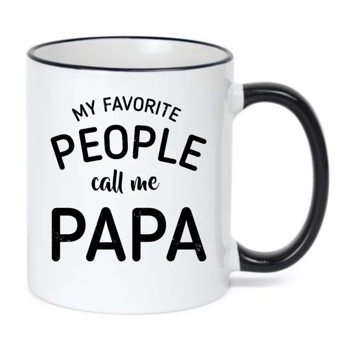 Funny My Favorite People Call Me Papa Black Color Changing Mug