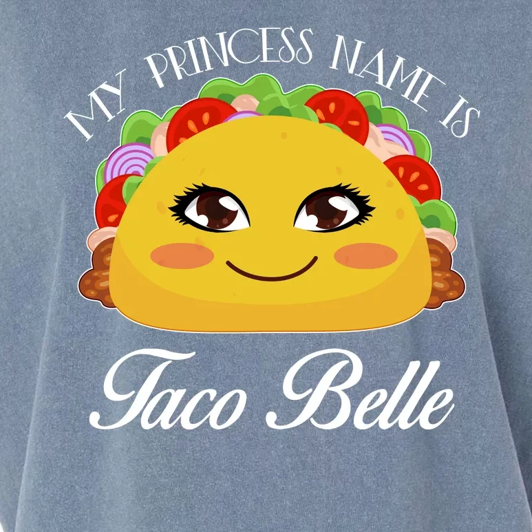 Funny My Princess Name is Taco Belle Garment-Dyed Women's Muscle Tee