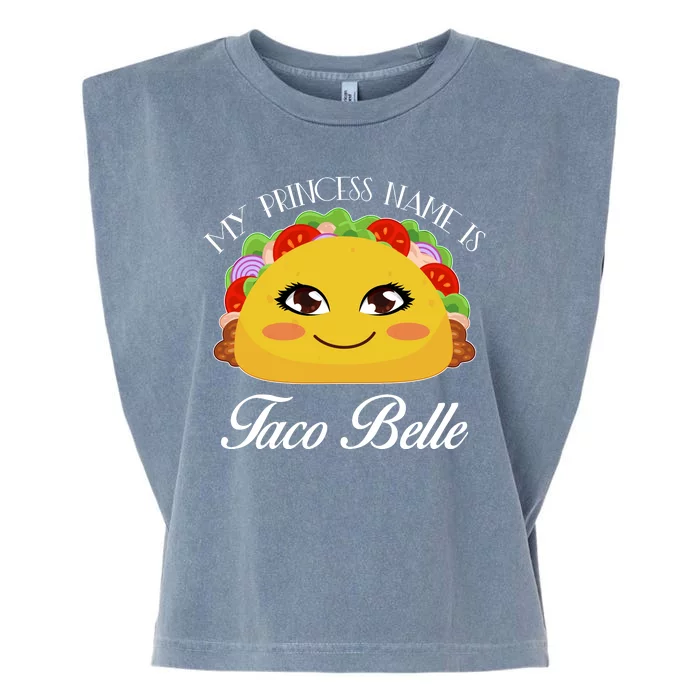 Funny My Princess Name is Taco Belle Garment-Dyed Women's Muscle Tee