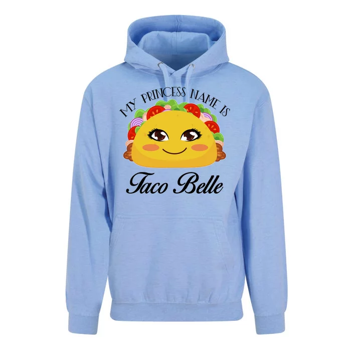 Funny My Princess Name is Taco Belle Unisex Surf Hoodie