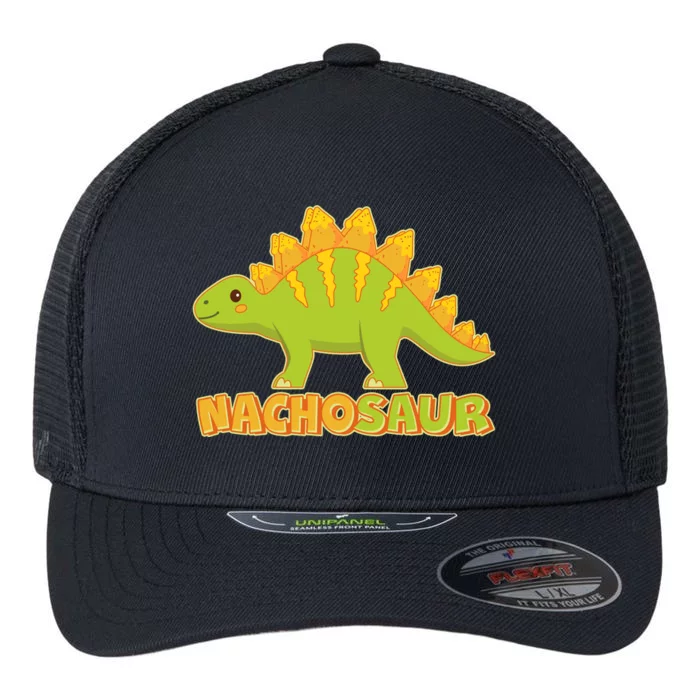 Funny Nachosaur Nacho Cheese Stegosaurus Dinosaur Flexfit Unipanel Trucker Cap