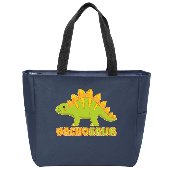 Funny Nachosaur Nacho Cheese Stegosaurus Dinosaur Zip Tote Bag