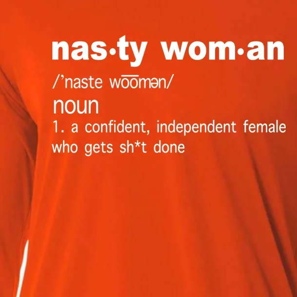 Funny Nasty Woman Definition Cooling Performance Long Sleeve Crew