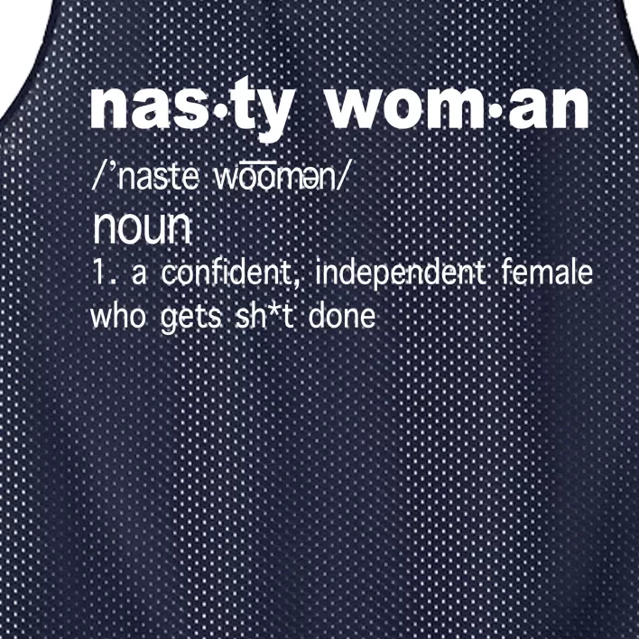 Funny Nasty Woman Definition Mesh Reversible Basketball Jersey Tank