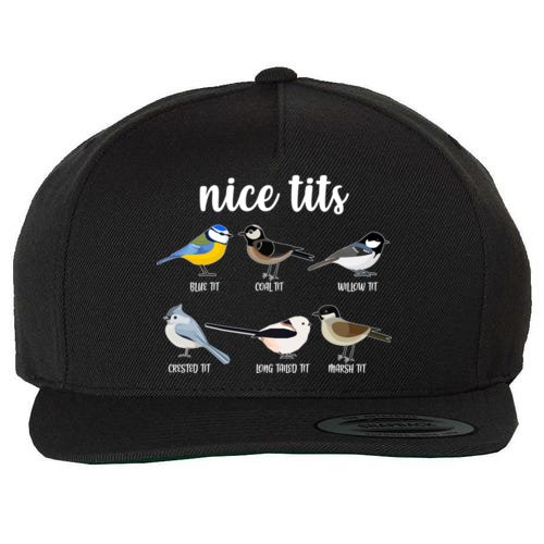 Funny Nice Tits Birds Wool Snapback Cap