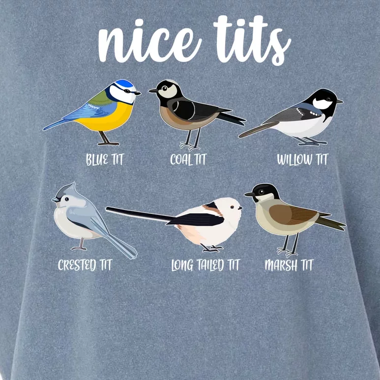 Funny Nice Tits Birds Garment-Dyed Women's Muscle Tee