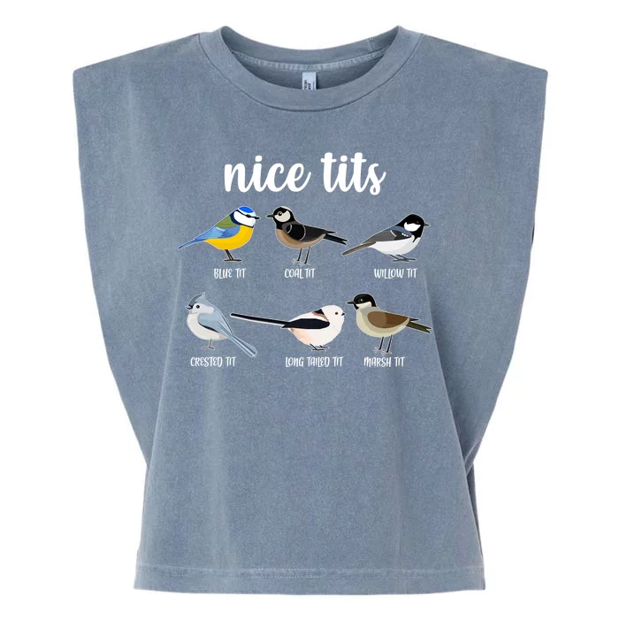 Funny Nice Tits Birds Garment-Dyed Women's Muscle Tee