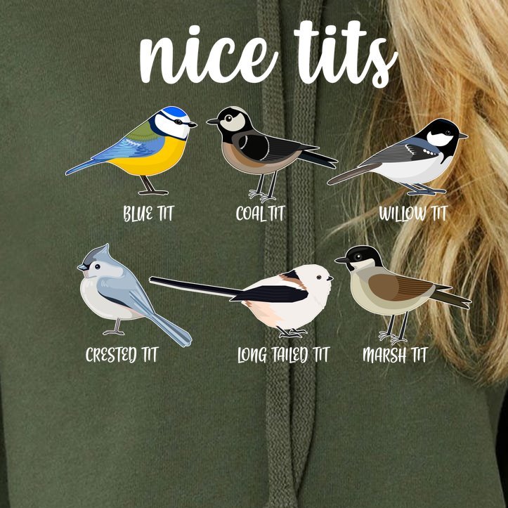Funny Nice Tits Birds Crop Top Hoodie