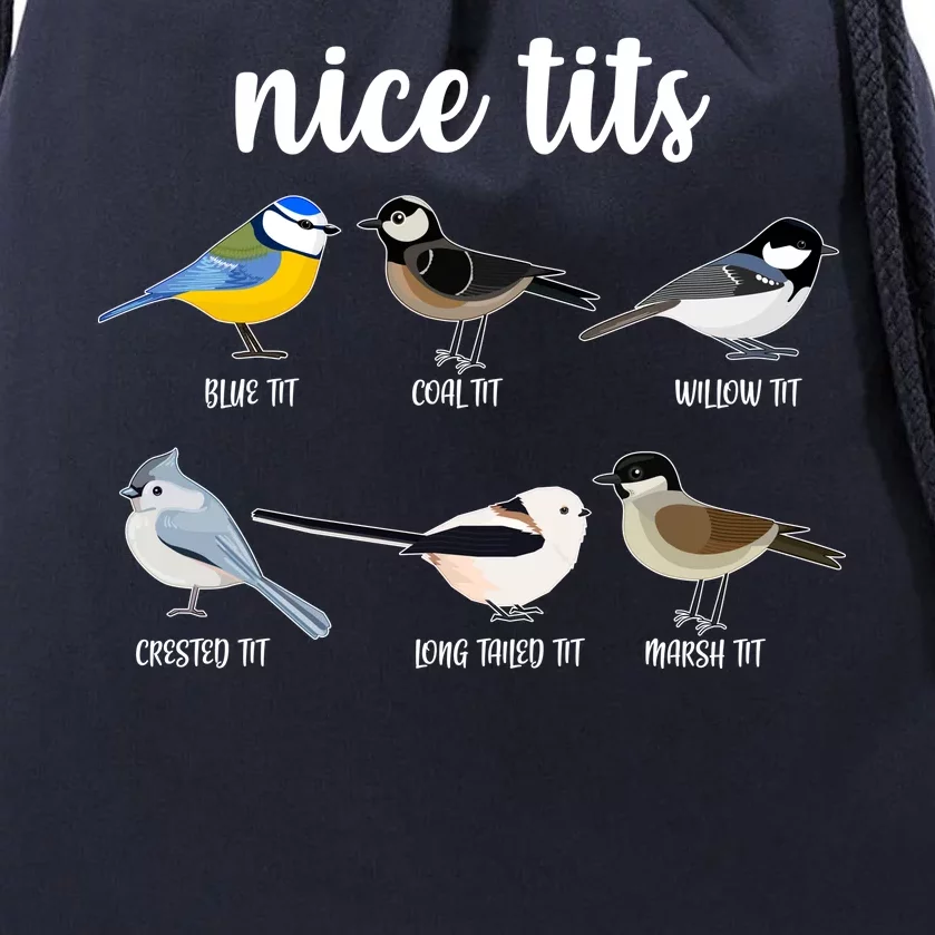 Funny Nice Tits Birds Drawstring Bag