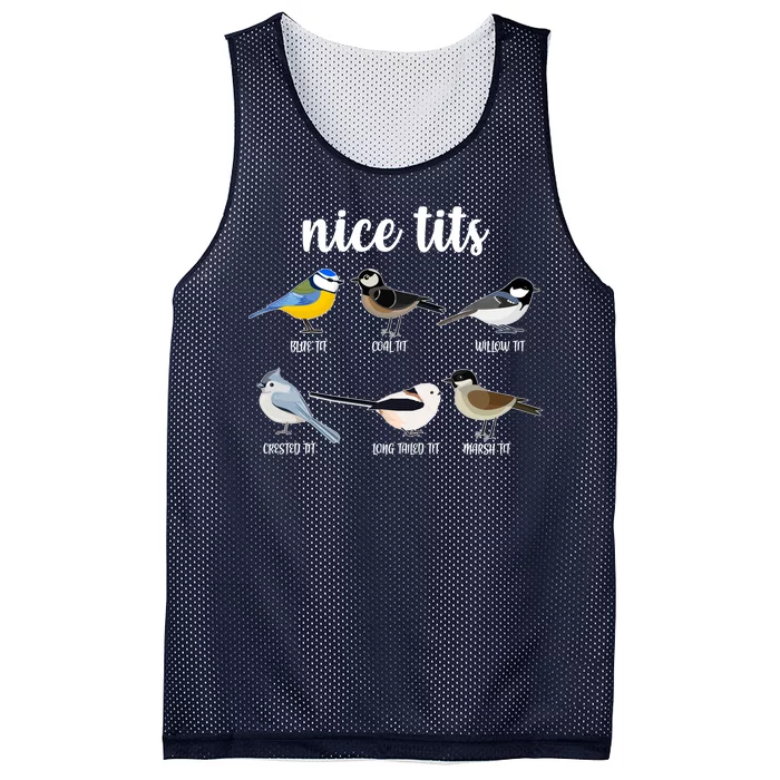 Funny Nice Tits Birds Mesh Reversible Basketball Jersey Tank