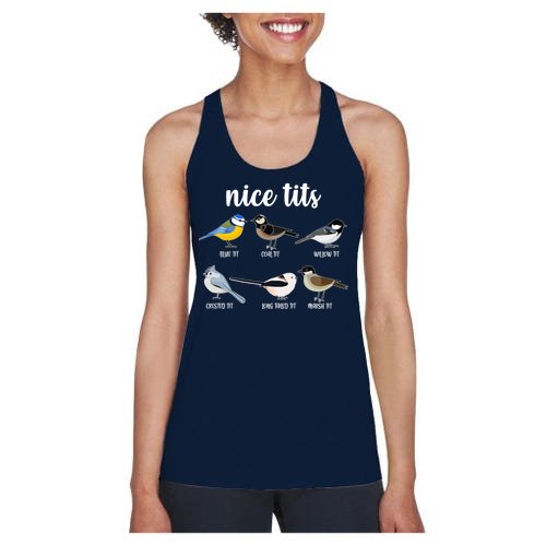 Funny Nice Tits Birds Women's Racerback Tank