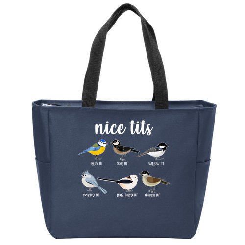 Funny Nice Tits Birds Zip Tote Bag