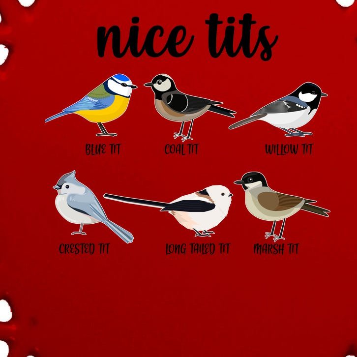 Funny Nice Tits Birds Oval Ornament