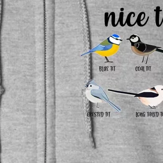 Funny Nice Tits Birds Full Zip Hoodie