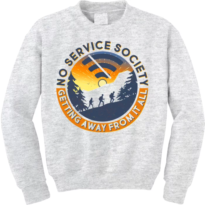 Funny No Service Society Kids Sweatshirt