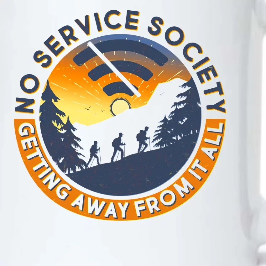 Funny No Service Society Black Color Changing Mug