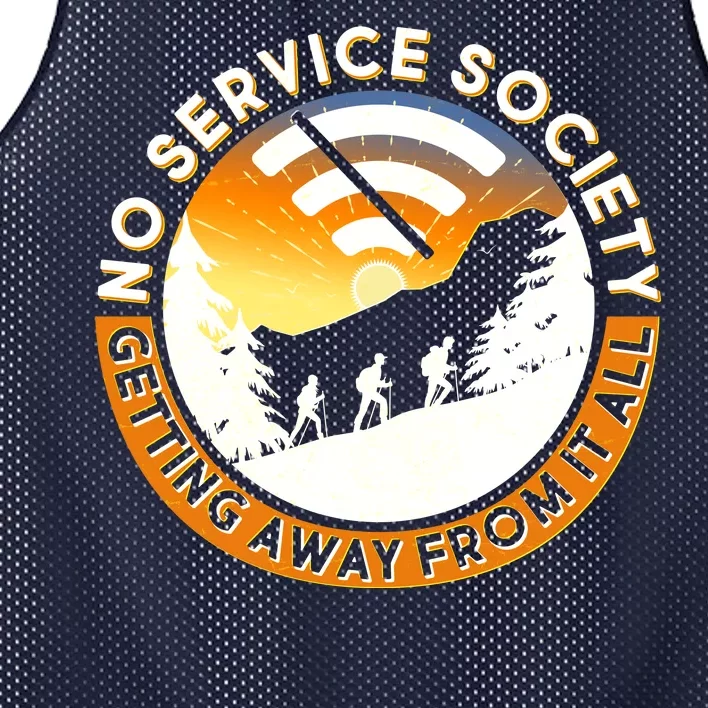 Funny No Service Society Mesh Reversible Basketball Jersey Tank