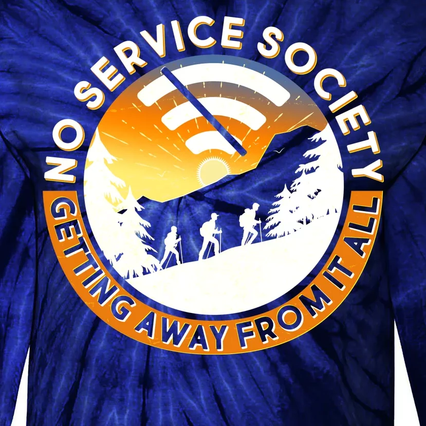 Funny No Service Society Tie-Dye Long Sleeve Shirt