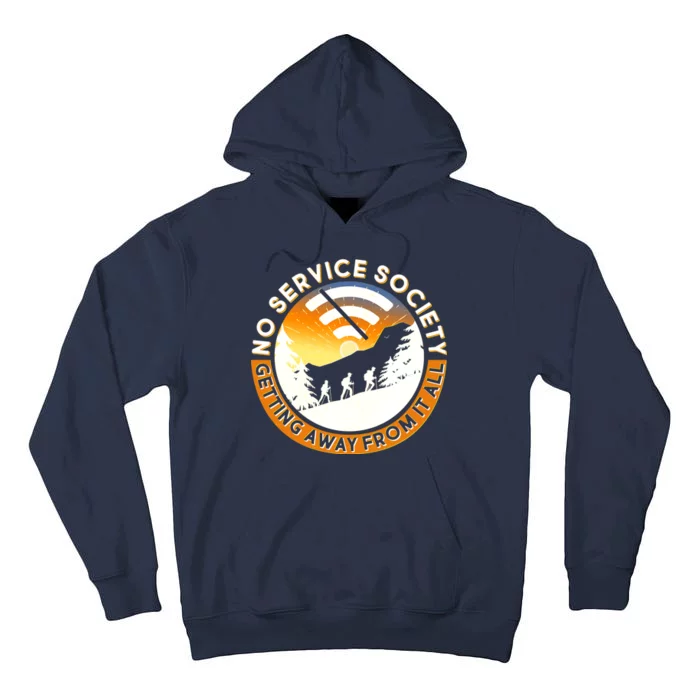 Funny No Service Society Tall Hoodie