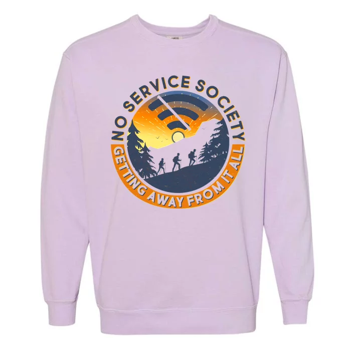 Funny No Service Society Garment-Dyed Sweatshirt