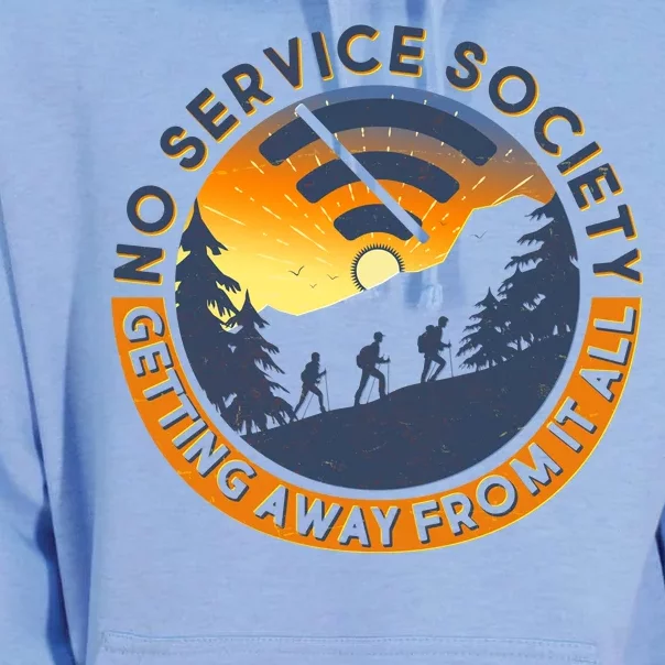 Funny No Service Society Unisex Surf Hoodie