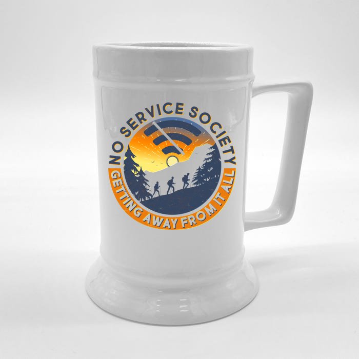 Funny No Service Society Front & Back Beer Stein