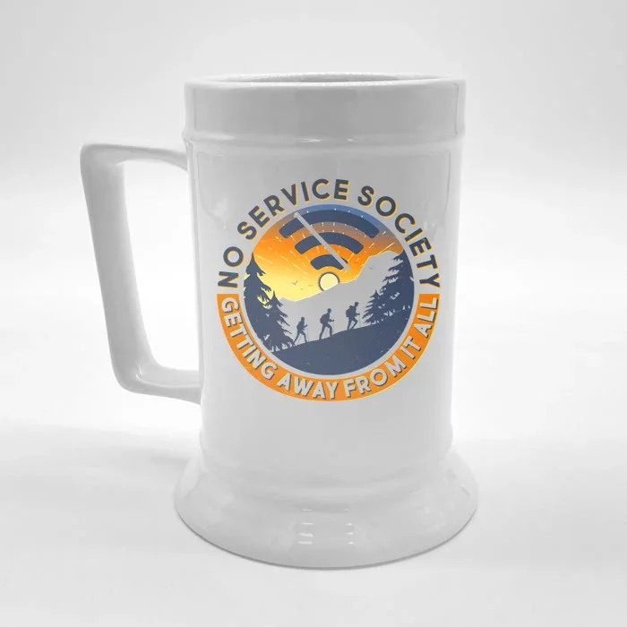 Funny No Service Society Front & Back Beer Stein