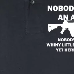 Funny Nobody Needs An AR15? Nobody Needs Whiny Little Softstyle Adult Sport Polo