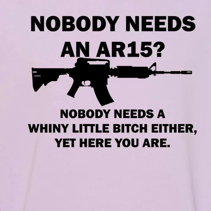 Funny Nobody Needs An AR15? Nobody Needs Whiny Little Garment-Dyed Sweatshirt